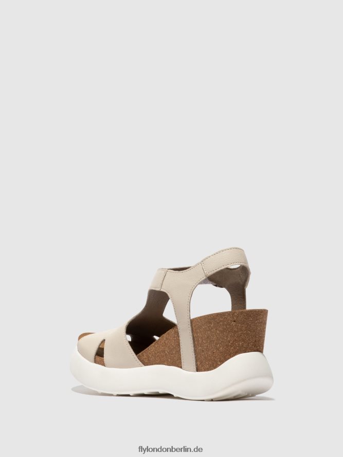 Frauen Fly London nicht-gerade weiss Schnallensandalen gova962 DP8RD8494