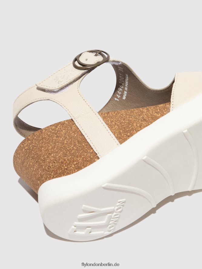 Frauen Fly London nicht-gerade weiss Schnallensandalen gova962 DP8RD8494