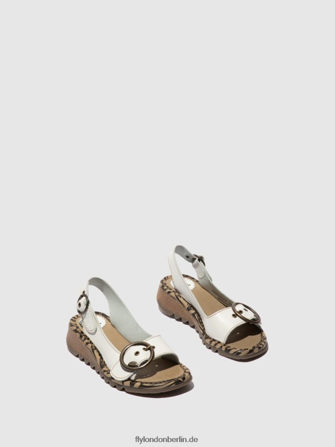 Frauen Fly London nicht-gerade weiss Schnallensandalen tram723 DP8RD8614