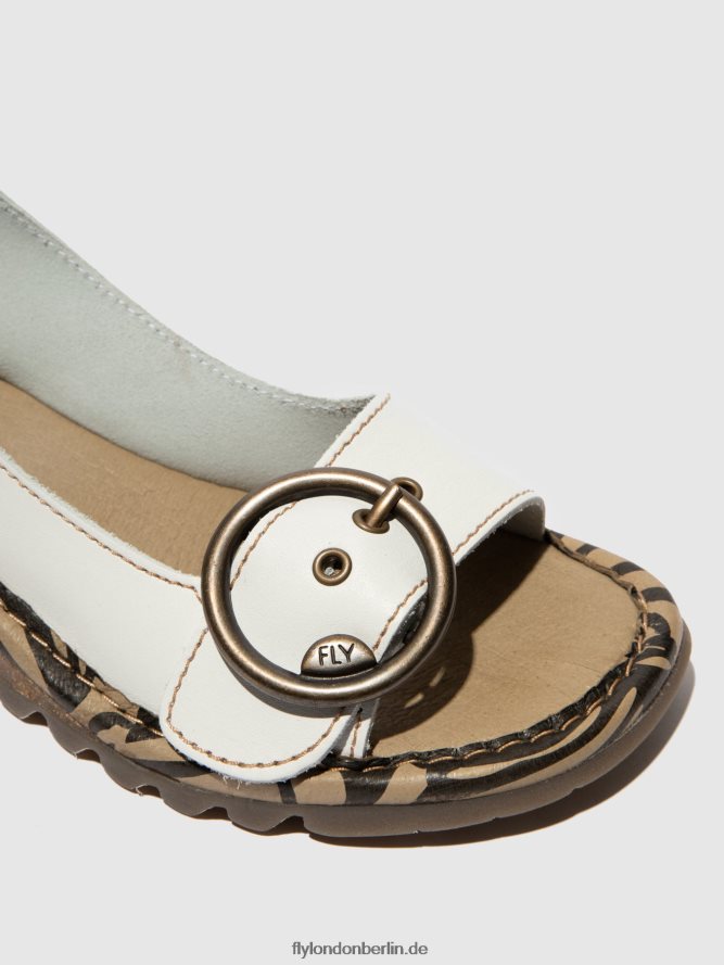 Frauen Fly London nicht-gerade weiss Schnallensandalen tram723 DP8RD8614