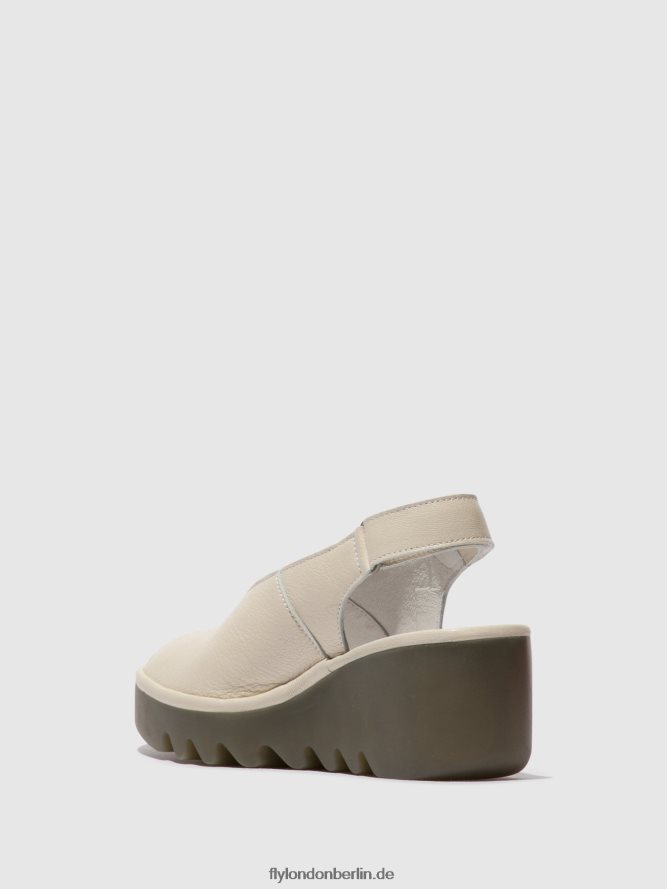 Frauen Fly London nicht-gerade weiss Slingback-Sandalen baye386 DP8RD8572