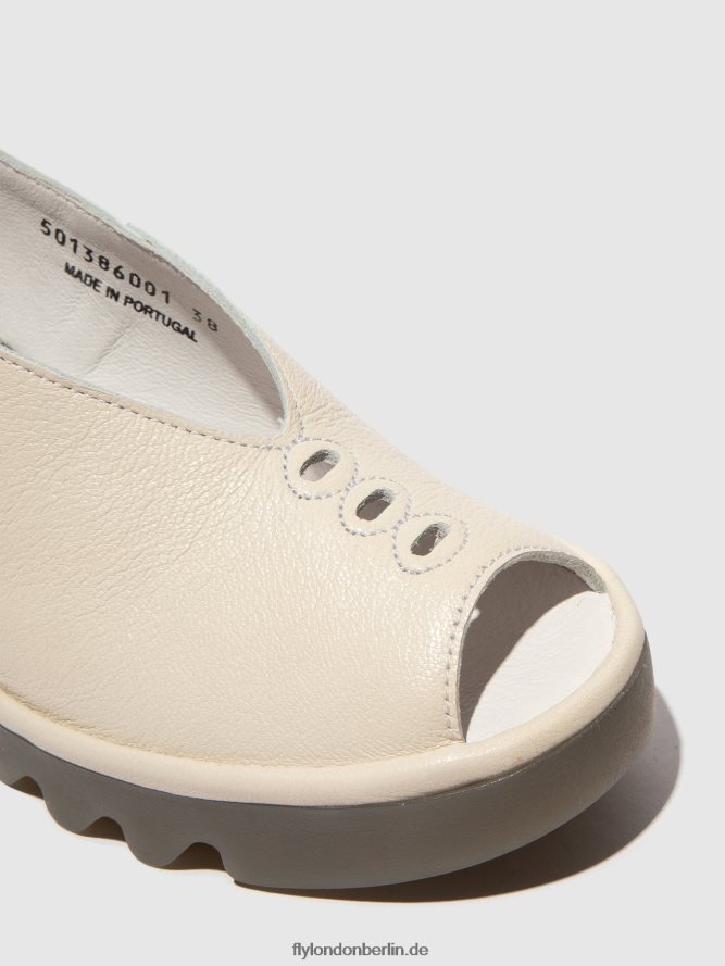 Frauen Fly London nicht-gerade weiss Slingback-Sandalen baye386 DP8RD8572