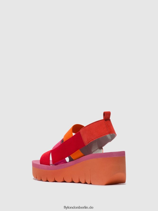 Frauen Fly London rot/orange (rose) Riemchensandalen yere847 DP8RD8426