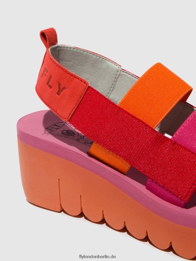 Frauen Fly London rot/orange (rose) Riemchensandalen yere847 DP8RD8426