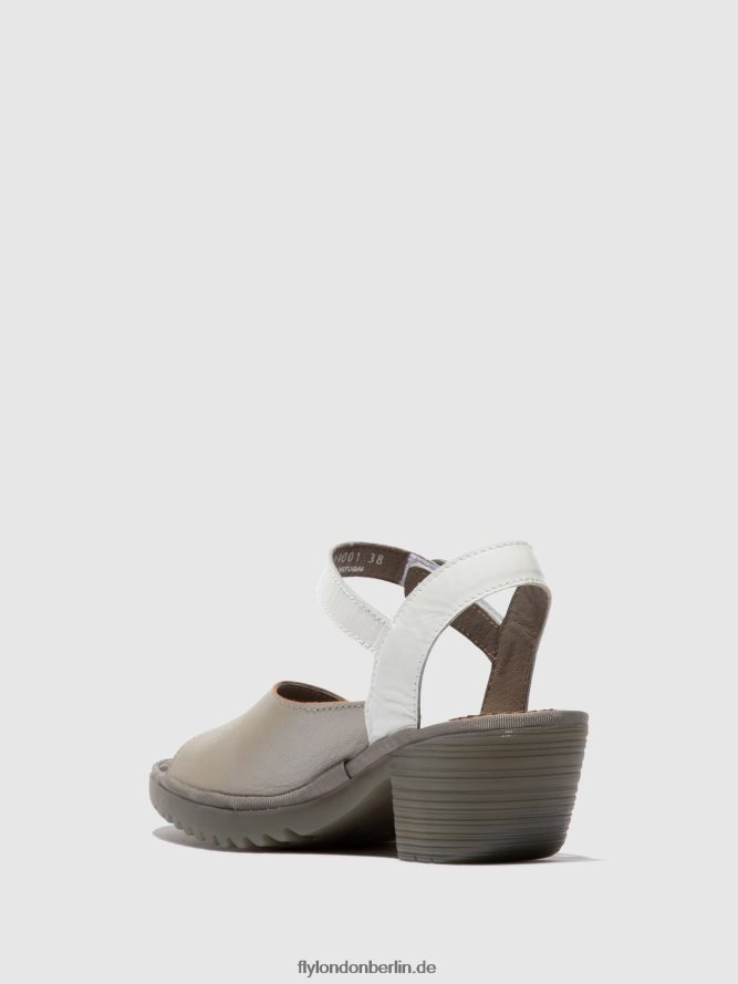 Frauen Fly London silber/offwhite Slingback-Sandalen wely439 DP8RD8444