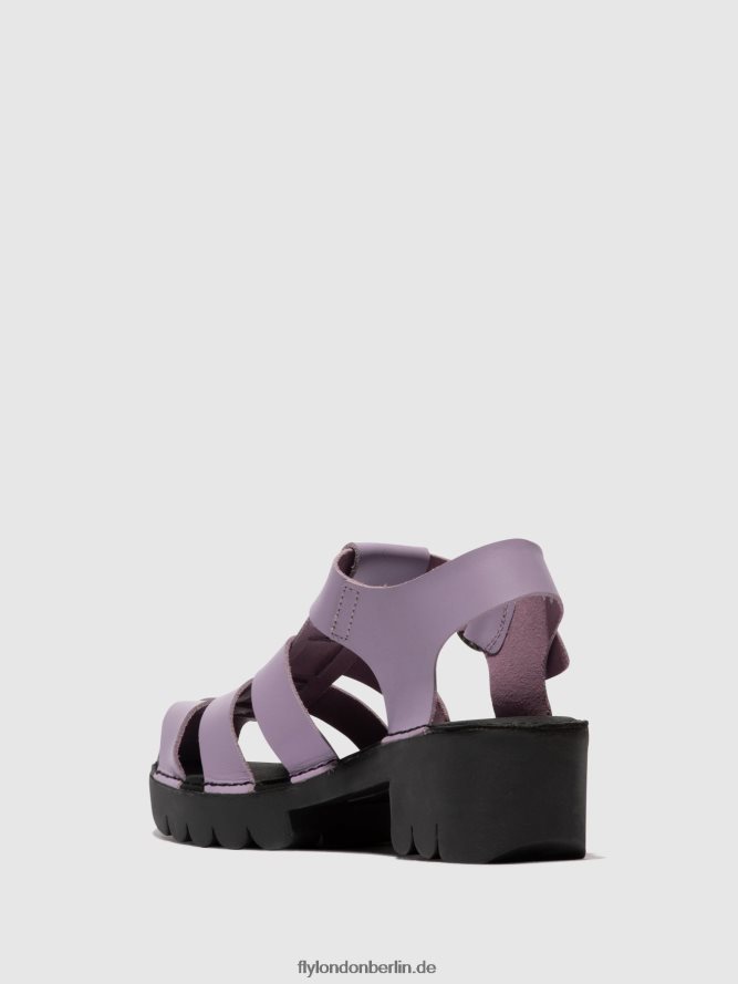 Frauen Fly London violett T-Riemen-Sandalen emme511 DP8RD8407