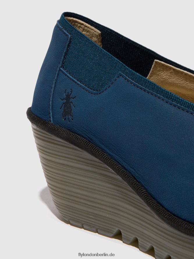 Frauen Fly London Blau Slip-On-Schuhe yoza438 DP8RD8631