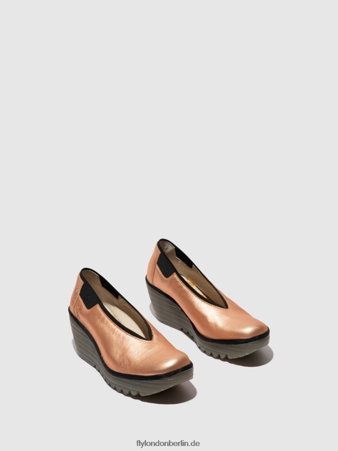 Frauen Fly London errötendes Gold Slip-On-Schuhe yoza438 DP8RD8628