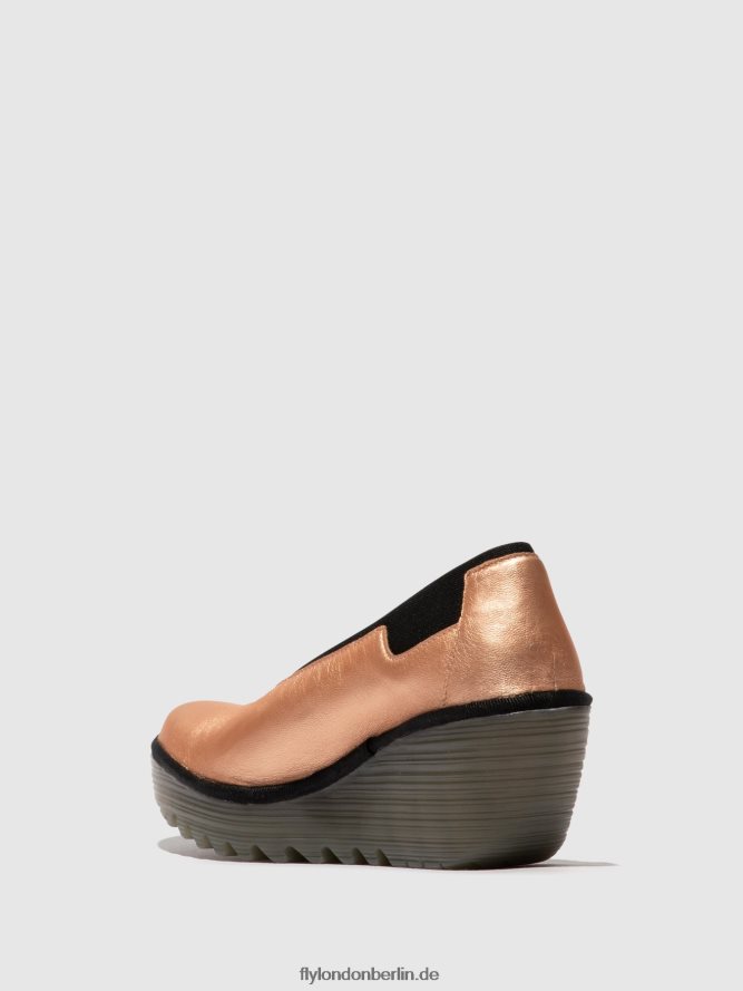 Frauen Fly London errötendes Gold Slip-On-Schuhe yoza438 DP8RD8628