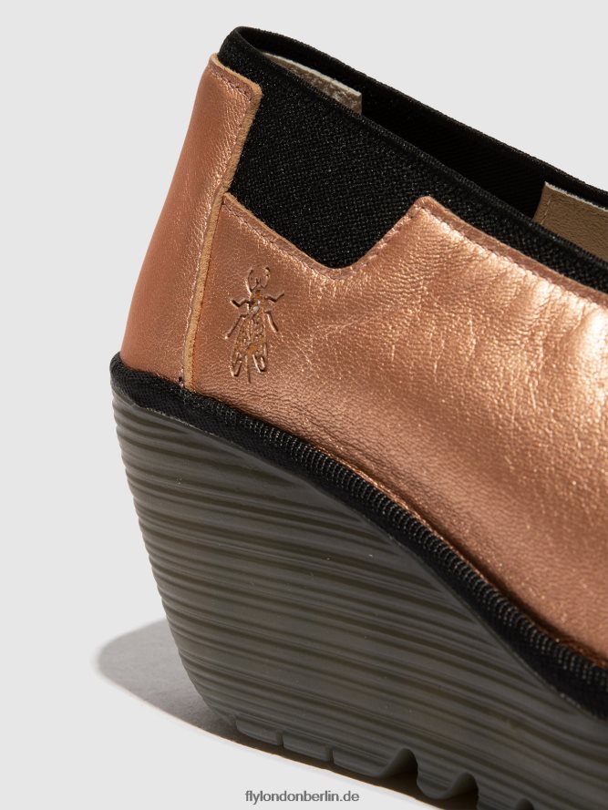 Frauen Fly London errötendes Gold Slip-On-Schuhe yoza438 DP8RD8628