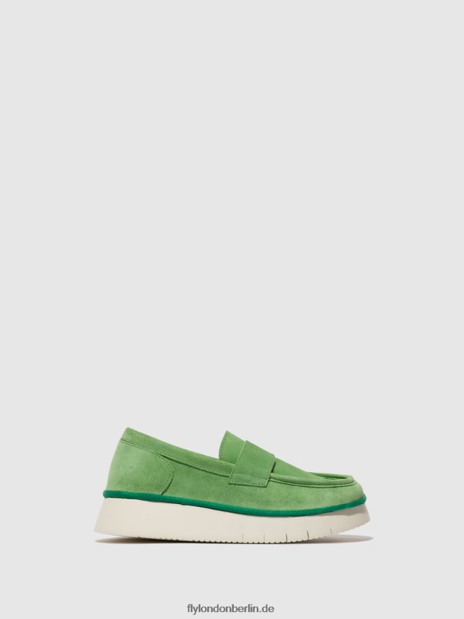 Frauen Fly London lindgrün Slip-On-Schuhe coaf418 DP8RD8639