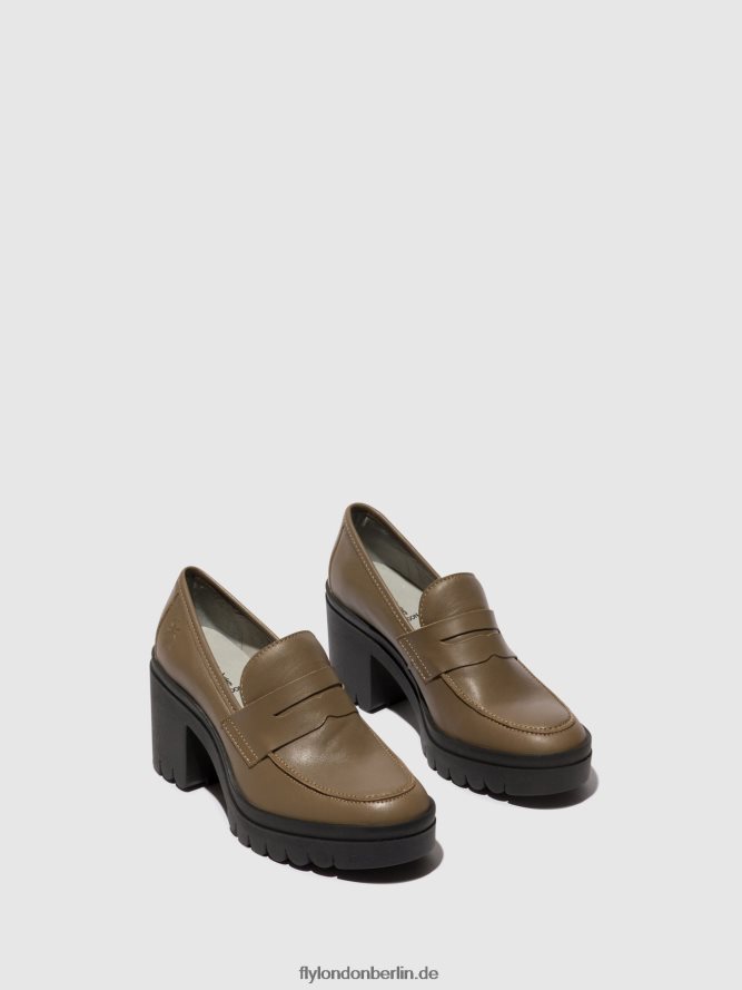 Frauen Fly London Taupe Loafer Schuhe toky803 DP8RD8673