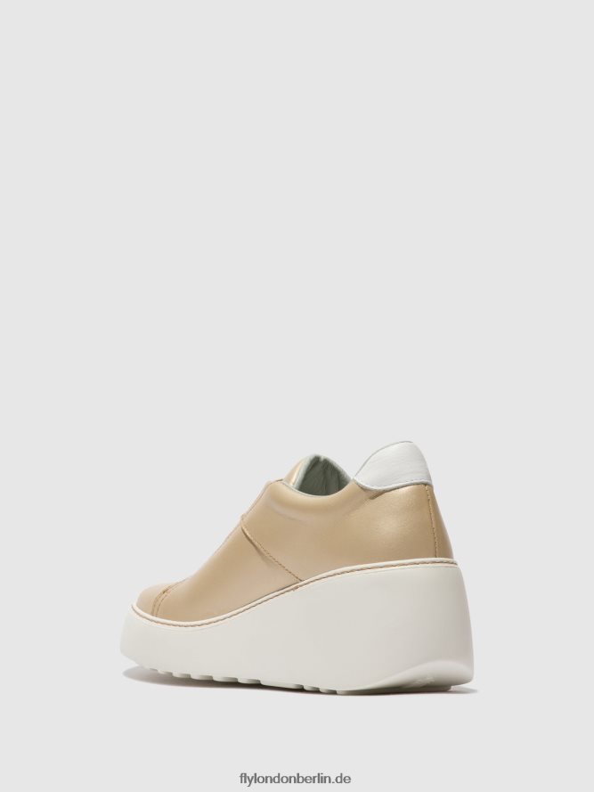 Frauen Fly London Gold elastische turnschuhe dito581 DP8RD8731