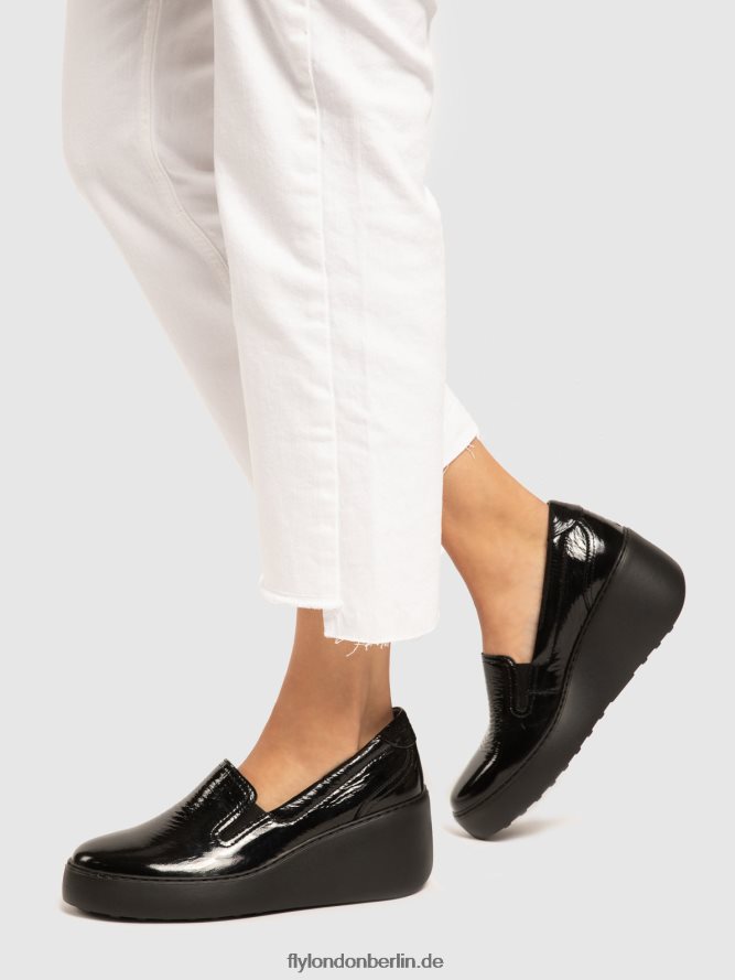 Frauen Fly London Schwarz Slip-on-Sneaker deca459 DP8RD8746