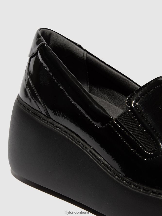 Frauen Fly London Schwarz Slip-on-Sneaker deca459 DP8RD8746