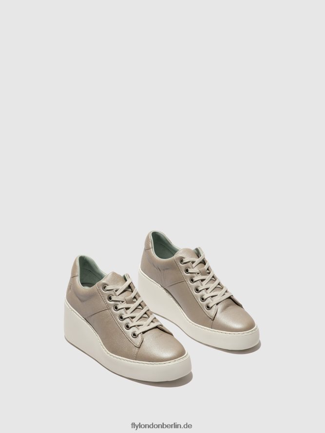 Frauen Fly London Silber Schnürsneaker delf580 DP8RD8720