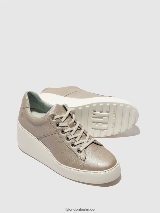 Frauen Fly London Silber Schnürsneaker delf580 DP8RD8720