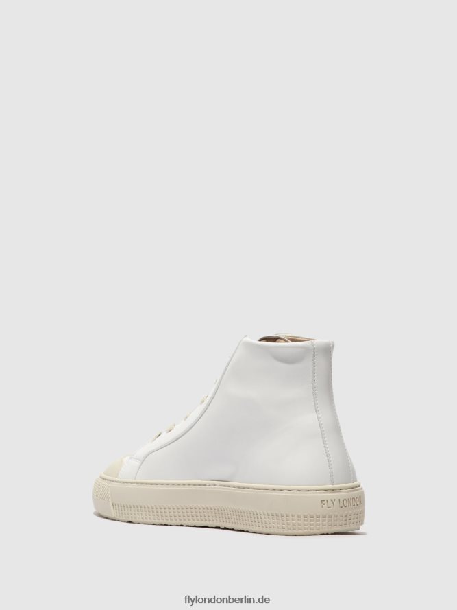 Frauen Fly London Weiss High-Top-Sneaker topy586 DP8RD8729