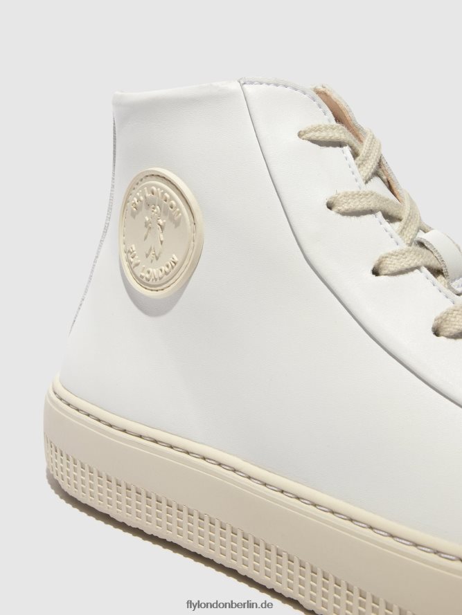 Frauen Fly London Weiss High-Top-Sneaker topy586 DP8RD8729