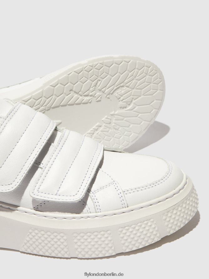 Frauen Fly London Weiss Klett-Sneaker edda513 DP8RD8756