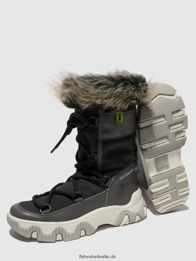 Frauen Fly London Übelkeit grau Schnürsneaker fena889 DP8RD8744
