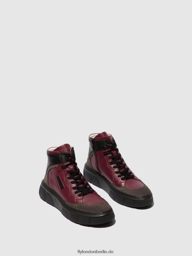 Frauen Fly London grau/wein/schwarz Schnürsneaker eppe531 DP8RD8734