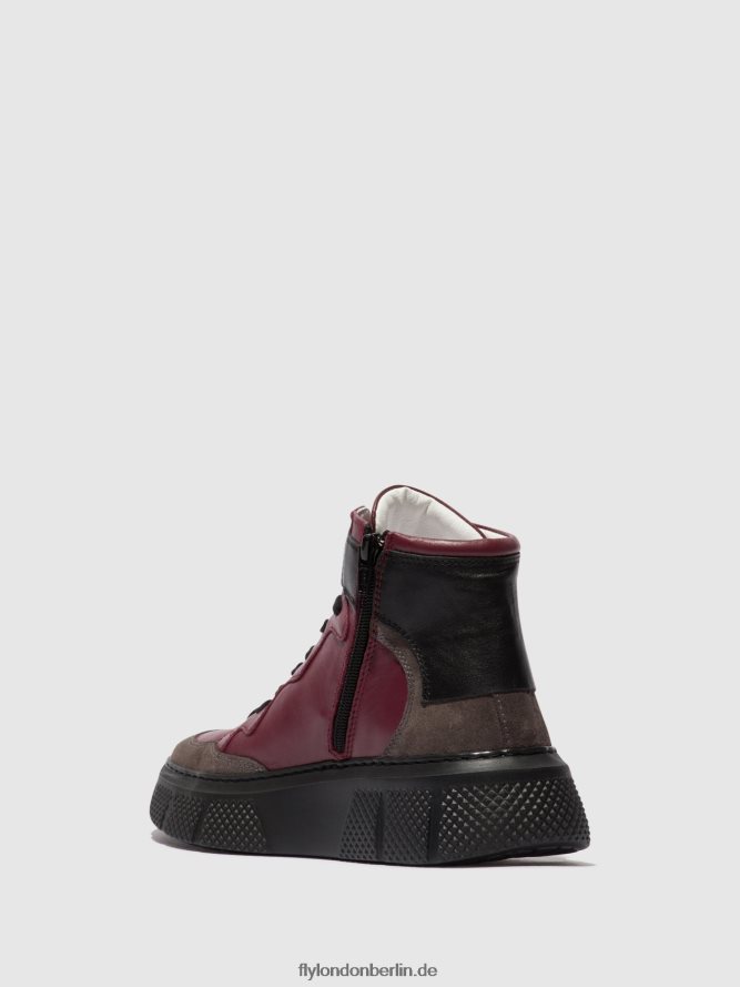 Frauen Fly London grau/wein/schwarz Schnürsneaker eppe531 DP8RD8734