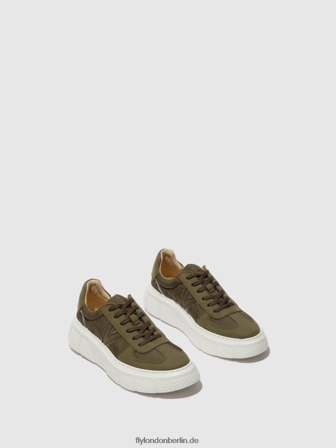 Frauen Fly London khaki Schnürsneaker essa511 DP8RD8759
