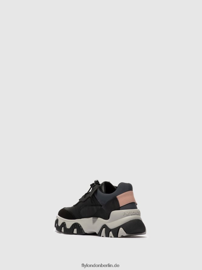 Frauen Fly London mehrfarbig schwarz elastische turnschuhe fian634 DP8RD8772