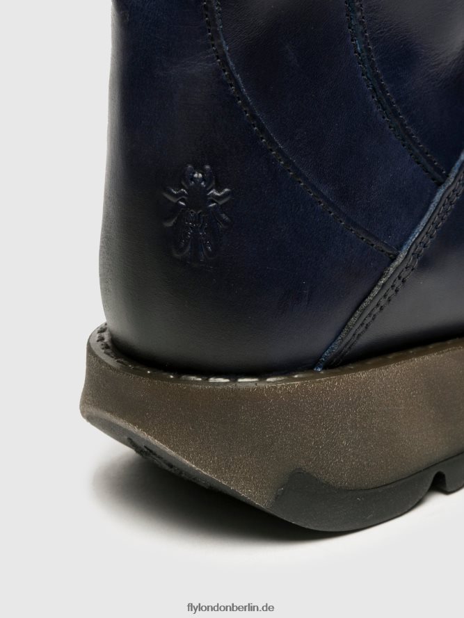 Frauen Fly London Blau Schnallenstiefel Me 2 DP8RD8351