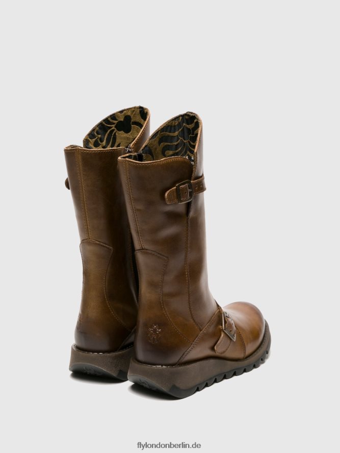 Frauen Fly London Kamel Schnallenstiefel Me 2 DP8RD8346