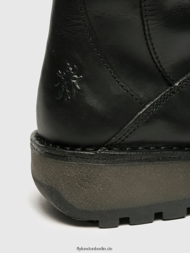 Frauen Fly London Schwarz Schnallenstiefel me DP8RD8344