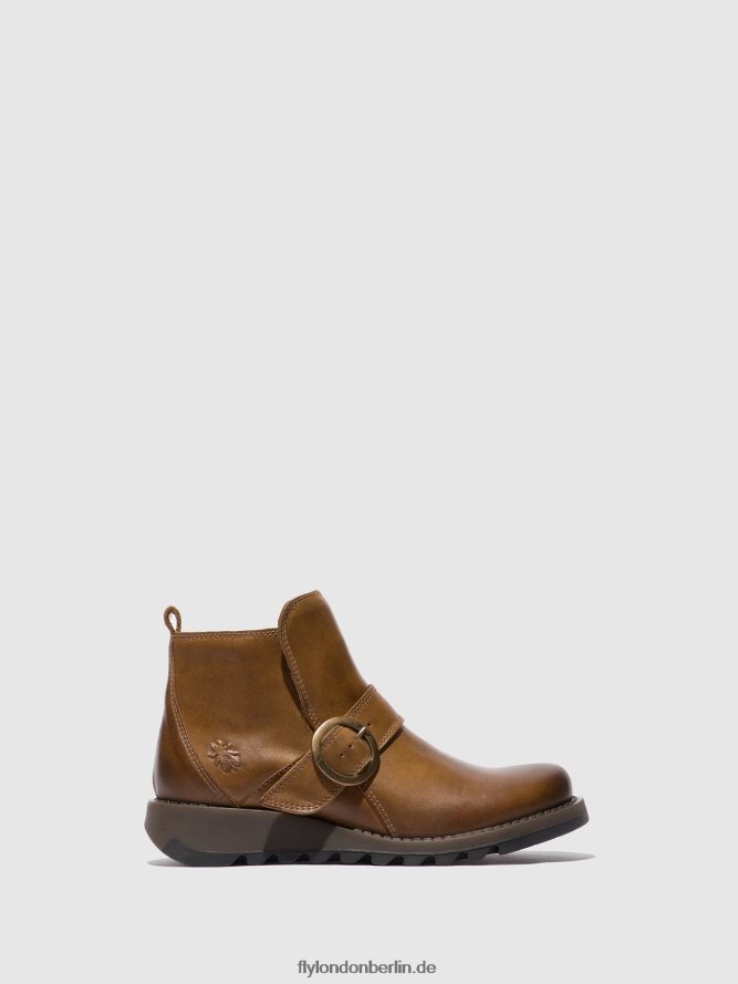 Frauen Fly London Teppich Kamel Schnallenstiefel sias812 DP8RD8335