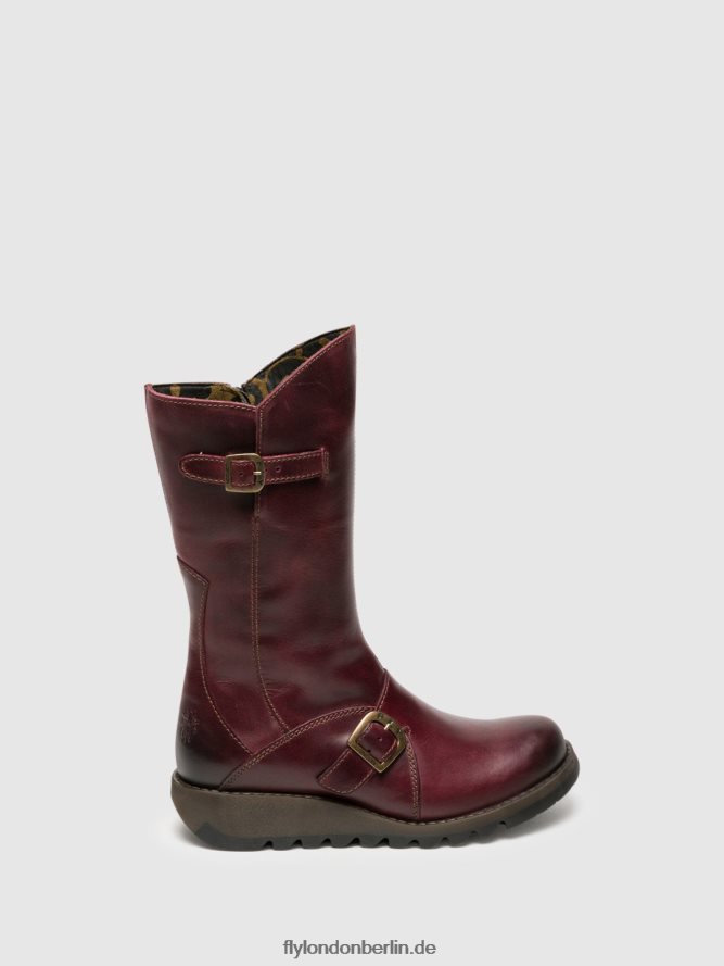 Frauen Fly London lila Schnallenstiefel Me 2 DP8RD8349