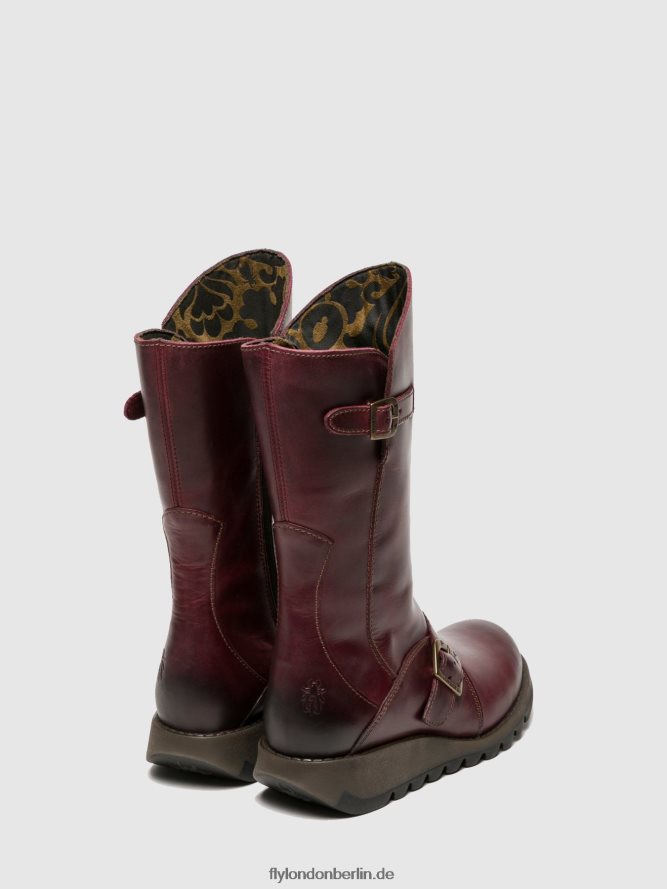 Frauen Fly London lila Schnallenstiefel Me 2 DP8RD8349