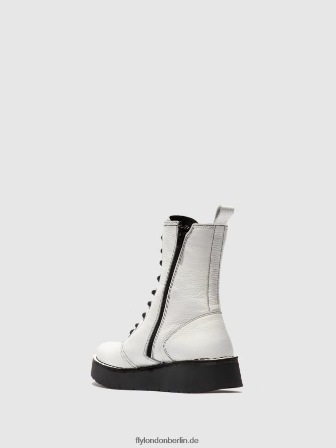 Frauen Fly London Rioweiß (schwarz st) Schnürstiefel rami043 DP8RD8321