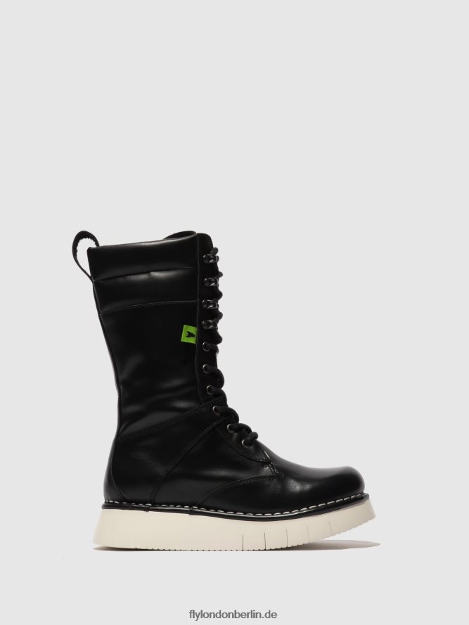 Frauen Fly London Tunderschwarz Schnürstiefel ieva245 DP8RD8313