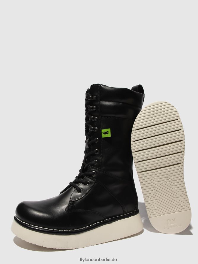 Frauen Fly London Tunderschwarz Schnürstiefel ieva245 DP8RD8313
