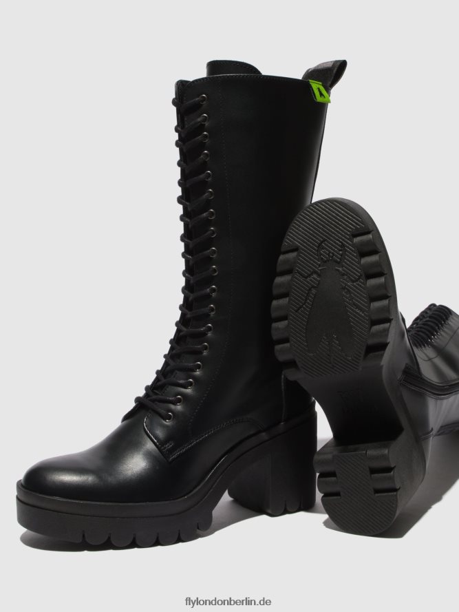 Frauen Fly London tunder black (schwarze Sohle) Schnürstiefel taly884 DP8RD8314