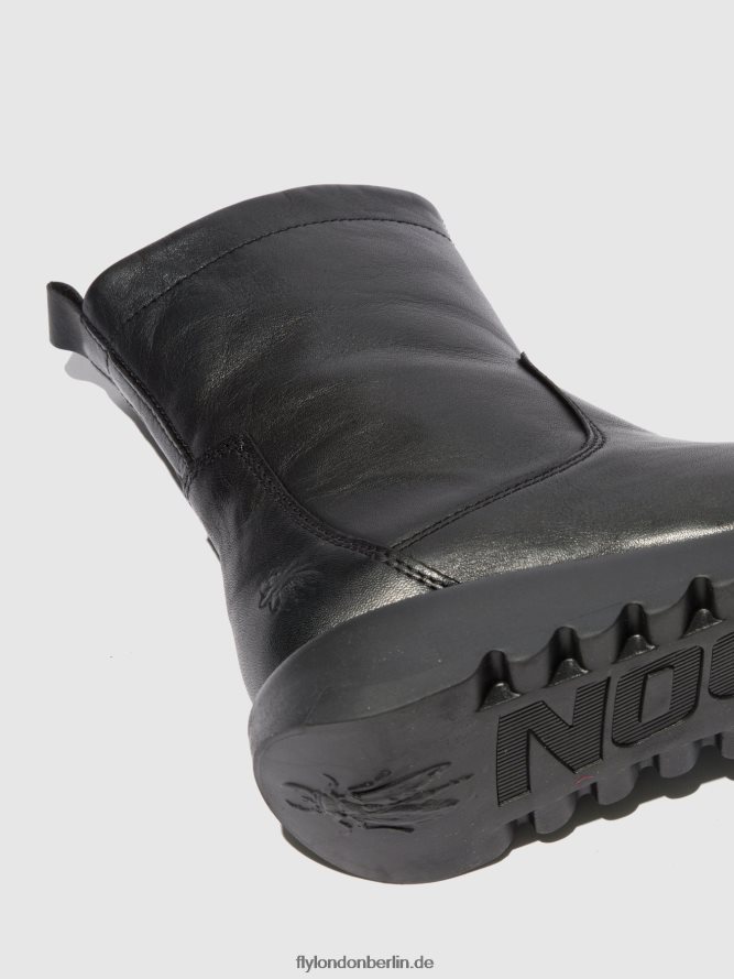 Frauen Fly London Samtschwarz (schwarz) Stiefel mit Reißverschluss sauk794 DP8RD8317