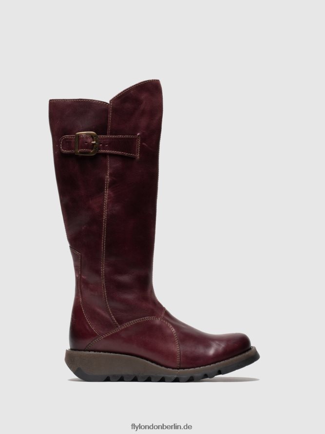 Frauen Fly London Teppich lila Stiefel mit Reißverschluss Mol 2 DP8RD8340