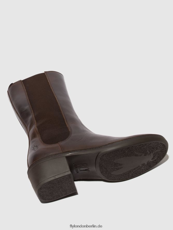 Frauen Fly London dk. braun Stiefel mit Reißverschluss mada081 DP8RD8303