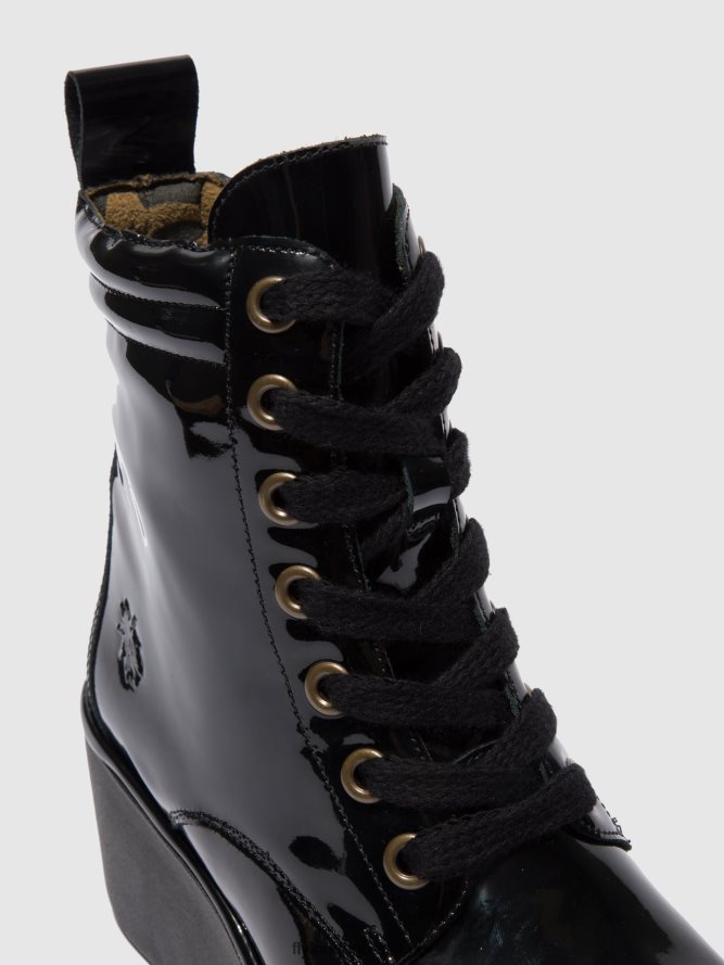 Frauen Fly London Atlantis schwarz Schnürstiefeletten biaz329 DP8RD8210