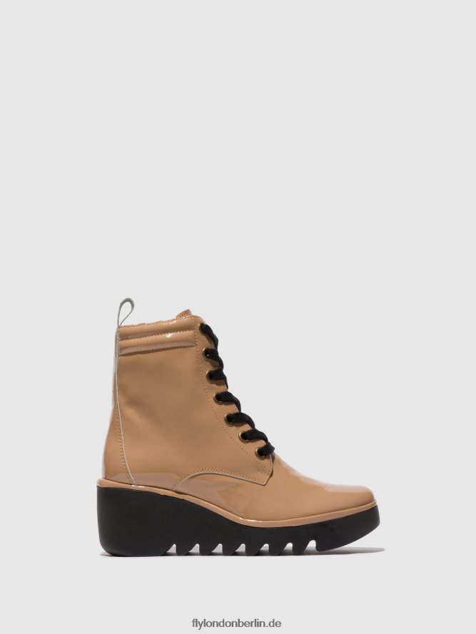 Frauen Fly London Cappuccino Schnürstiefeletten biaz329 DP8RD8109