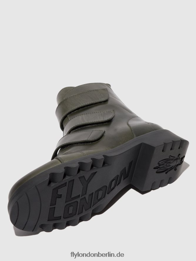 Frauen Fly London Diesel (schwarze Sohle) Stiefeletten mit Klettverschluss rach790 DP8RD876