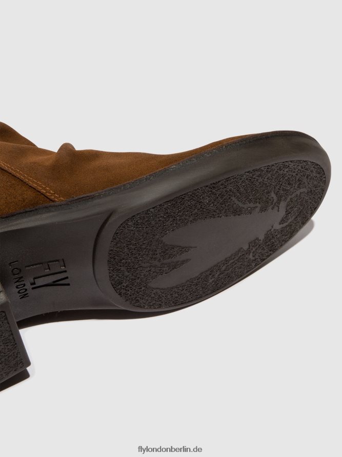 Frauen Fly London Kamel Stiefeletten mit Reißverschluss merk093 DP8RD855