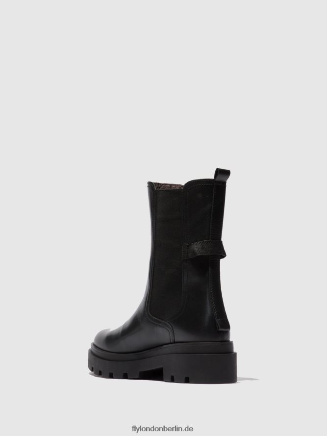 Frauen Fly London Nappa schwarz Chelsea-Stiefel judy819 DP8RD8334