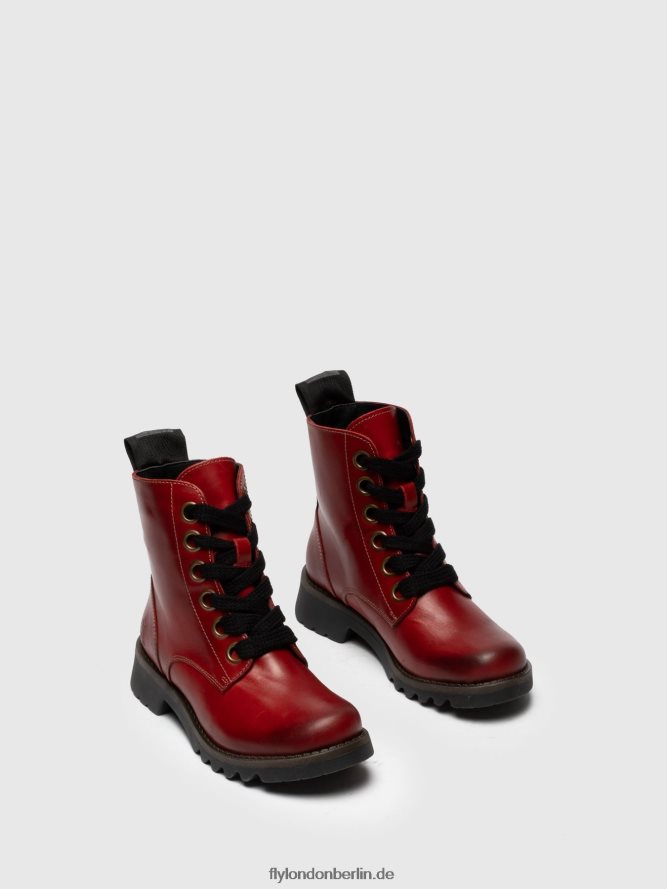 Frauen Fly London Rot Schnürstiefeletten ragi539 DP8RD8284