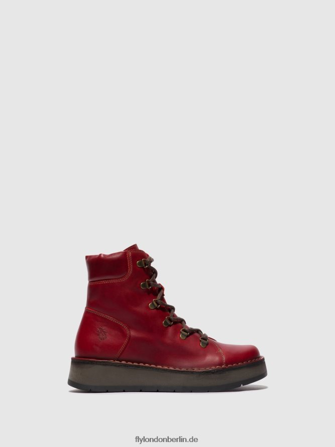 Frauen Fly London Rot Schnürstiefeletten roxy094 DP8RD890