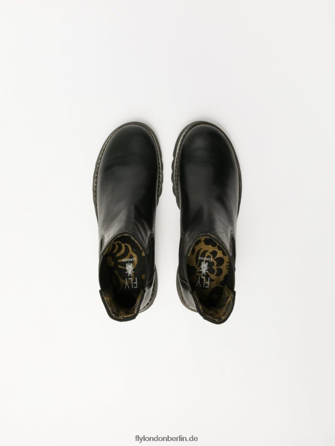 Frauen Fly London Salbe schwarz Chelsea-Stiefeletten DP8RD813